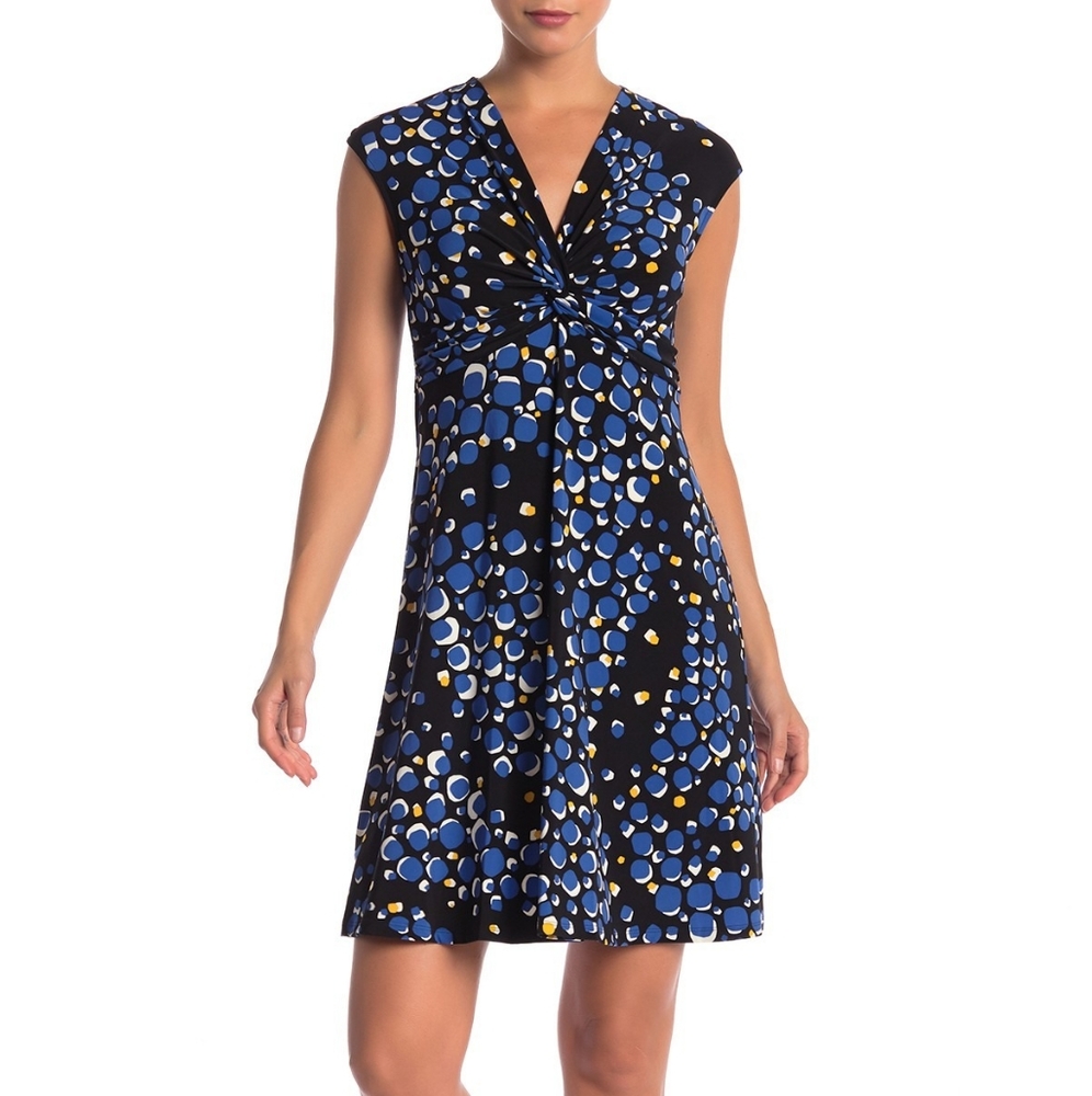 🔴 FINAL OFFER - ANNE KLEIN Dot Print Twist Front Dress